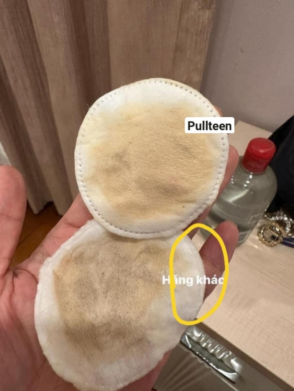 Bông tẩy trang Pullteen dai hơn, sạch hơn